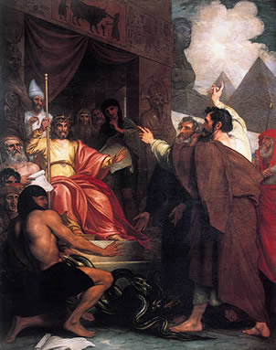 Моисей и Аарон перед фараоном